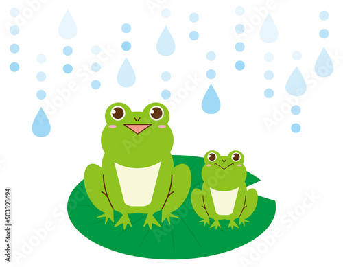 かわいいカエル　ベクターイラスト