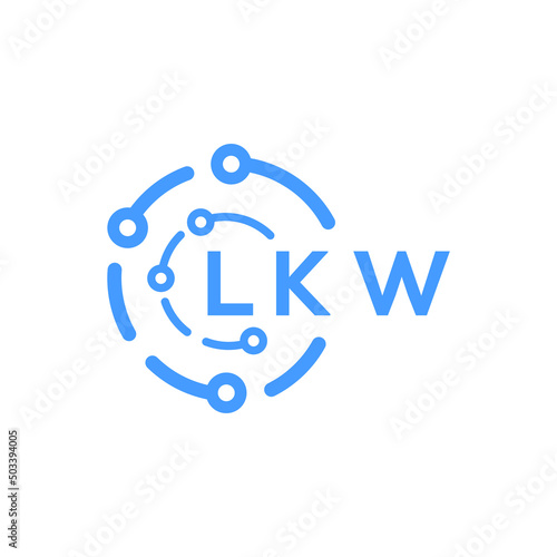 LKW technology letter logo design on white background. LKW creative initials technology letter logo concept. LKW technology letter design.