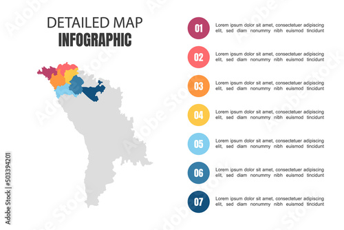 Modern Detailed Map Infographic of Moldova