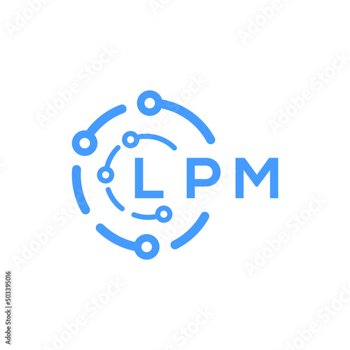 LPM technology letter logo design on white background. LPM creative initials technology letter logo concept. LPM technology letter design.