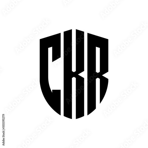 CKR letter logo design. CKR modern letter logo with black background. CKR creative  letter logo. simple and modern letter logo. vector logo modern alphabet font overlap style. Initial letters CKR  photo