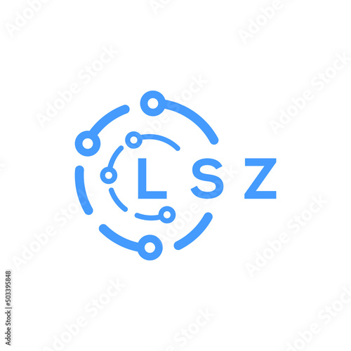 LSZ technology letter logo design on white background. LSZ creative initials technology letter logo concept. LSZ technology letter design. 