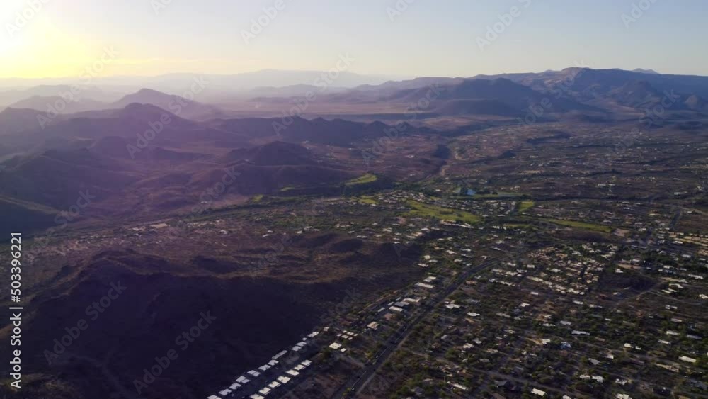 High Definition 4k Drone Shots of Northern Phoenix, Arizona. Black Mountain. Sunset High Definition 4k Drone Shots of Northern Phoenix, Arizona. Black Mountain. Sunset