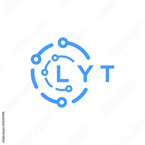 LYT technology letter logo design on white  background. LYT creative initials technology letter logo concept. LYT technology letter design.
