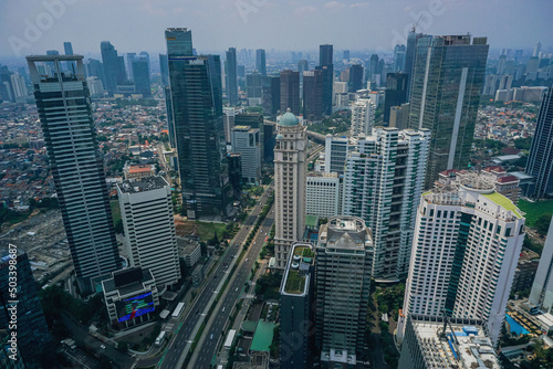 Jakarta city view from the sky