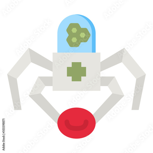 nanotechnology flat icon