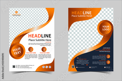 corporate business annual report brochure flyer design template vector, Leaflet cover presentation abstract geometric background, modern publication poster magazine, layout in A4 size