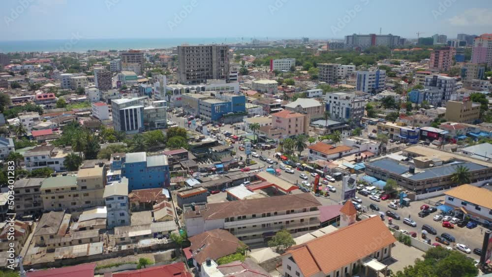 Aerial view of Oxford Street in Ghana, Osu_5 Aerial view of Oxford Street in Ghana, Osu_5