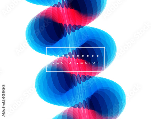 Abstract background. Spiral. 3d vector illustration. Design for banner, flyer, poster, cover or brochure.