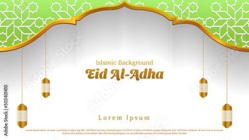 Islamic background design. eid Al Adha greeting card design template, islamic vector illustration
