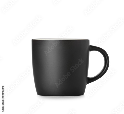Tela Black ceramic cup isolated on white background
