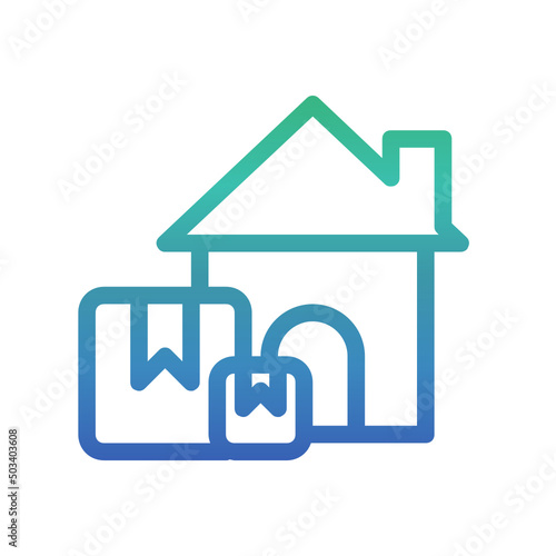 Home Delivery , Delivery service gradient icon.