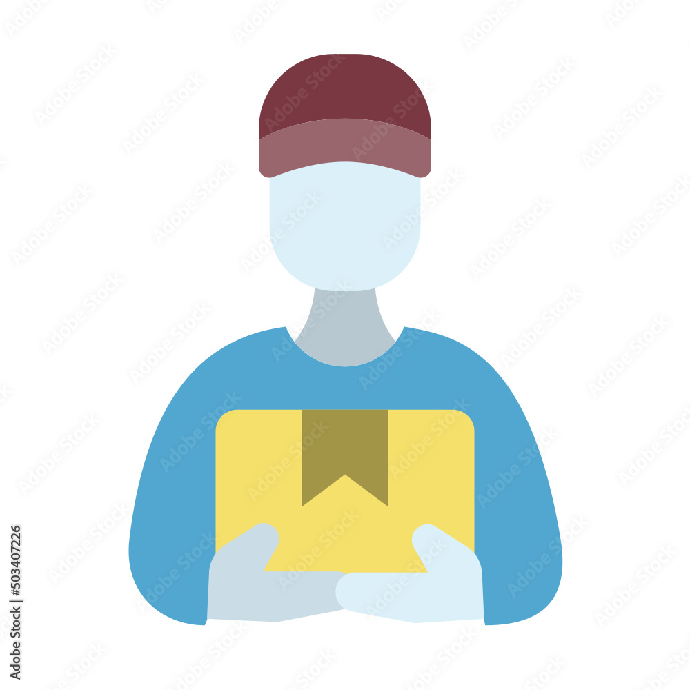 Delivery Man , Delivery service flat icon. Delivery Man , Delivery service flat icon.