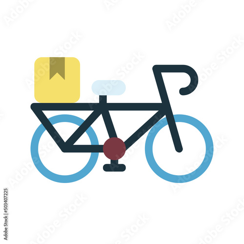 Bike Delivery , Delivery service flat icon.