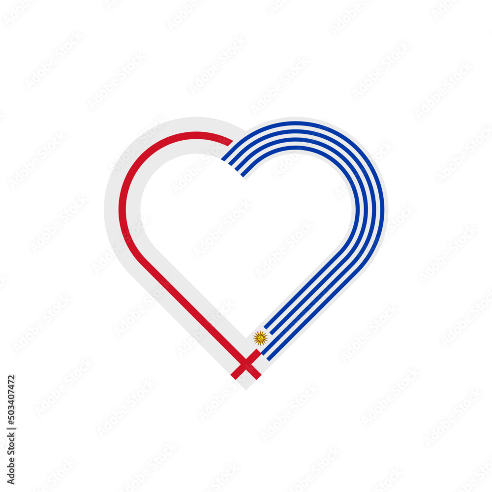 unity concept. heart ribbon icon of england and uruguay flags. vector illustration isolated on white background unity concept. heart ribbon icon of england and uruguay flags. vector illustration isolated on white background