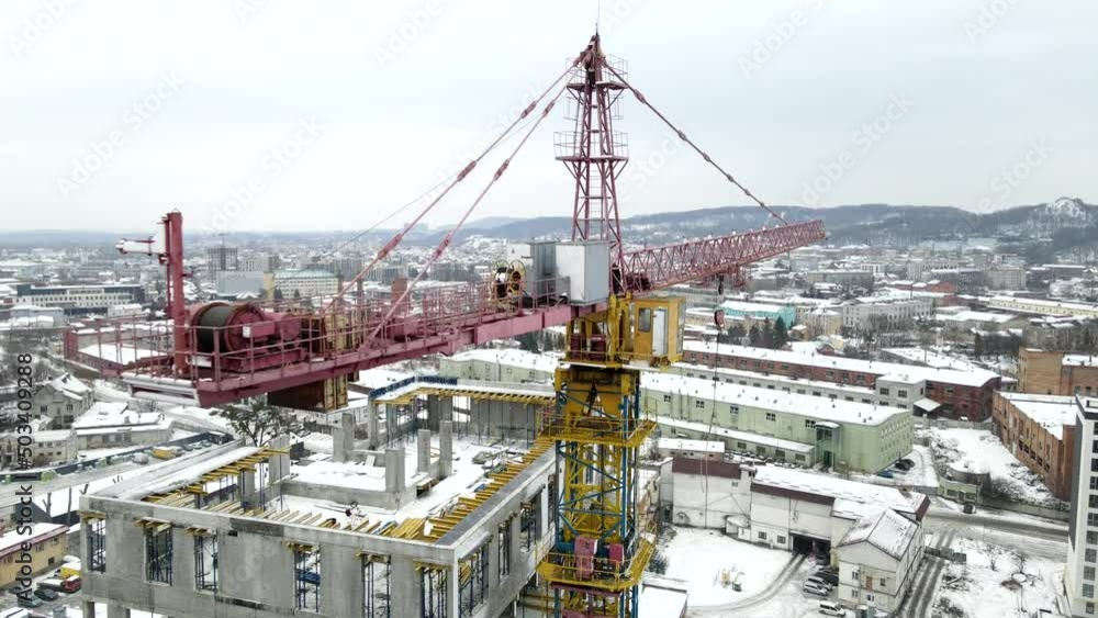 apartment building construction site aerial view apartment building construction site aerial view