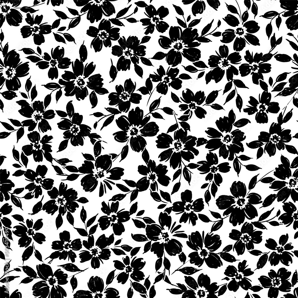 Seamless and impressive cute floral pattern, Seamless and impressive cute floral pattern,