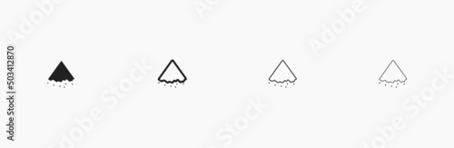 Powder line icon for medicine vector