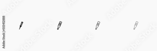 Medical thermometer liner icon vector illustrtion