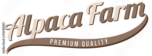 Alpaca farm logo template for wool products