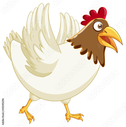 A chicken cartoon character
