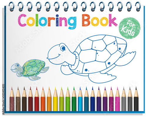 Coloring book worksheet for kids