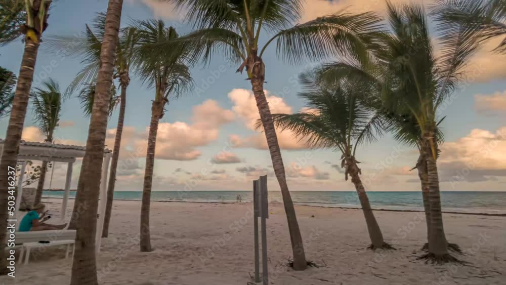 Time lapse video of sunrise on beach with fast moving clouds Time lapse video of sunrise on beach with fast moving clouds