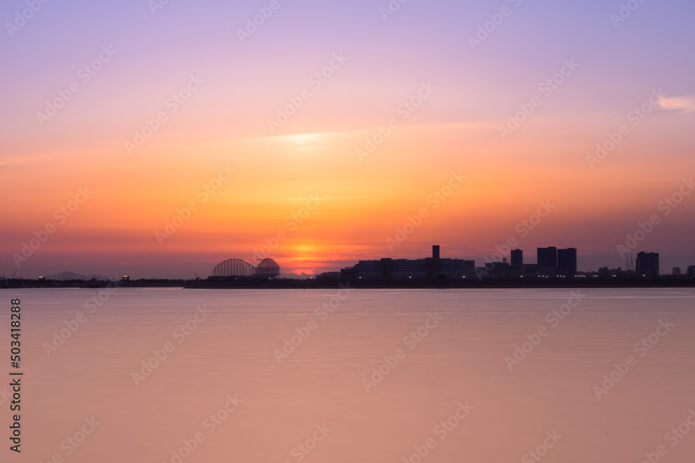 Fototapeta premium 오이도 석양