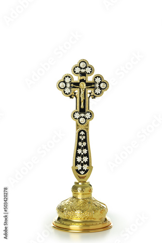 Concept of Eucharist accessories, isolated on white background