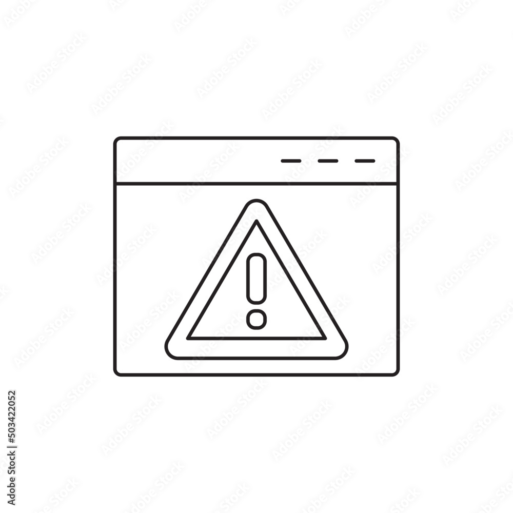 Exclamation mark icon in line style icon, style isolated on white background Exclamation mark icon in line style icon, style isolated on white background