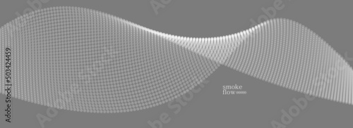 Abstract vector smoke background, wave of flowing circles particles, grey abstract illustration, smooth and soft design, relaxing image.