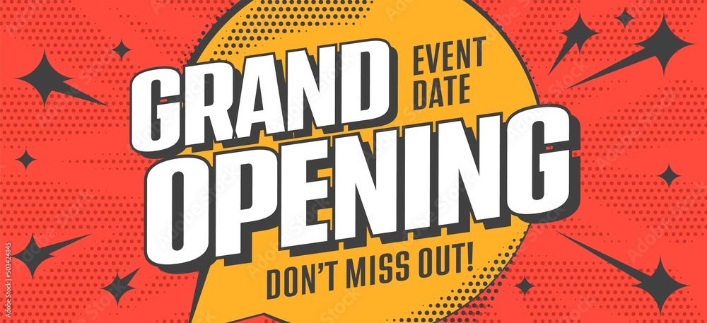Grand opening background. Banner or background for opening ceremony vector illustration