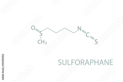 Sulforaphane molecular skeletal chemical formula.