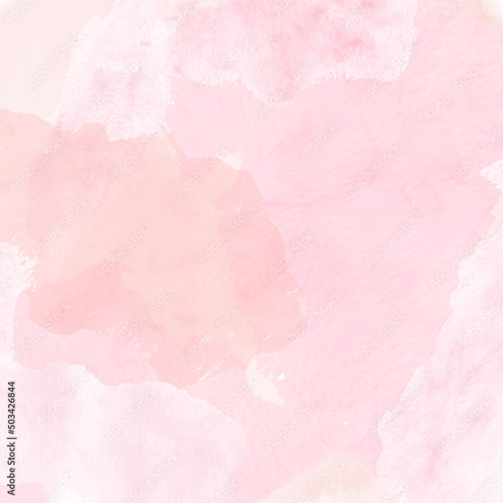 Fototapeta premium Abstract pink or apricot watercolor or pastel background.Blush fluid painting . Spring wedding invitation dusty rose or veil texture. Alcohol ink.