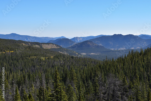 View of Rocky Mountain National Park, Colorado, USA