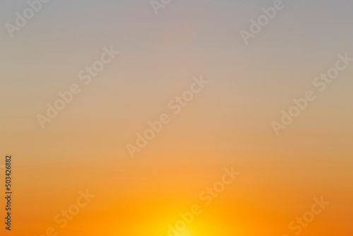 view on clear sky and sun at sunset © romantiche