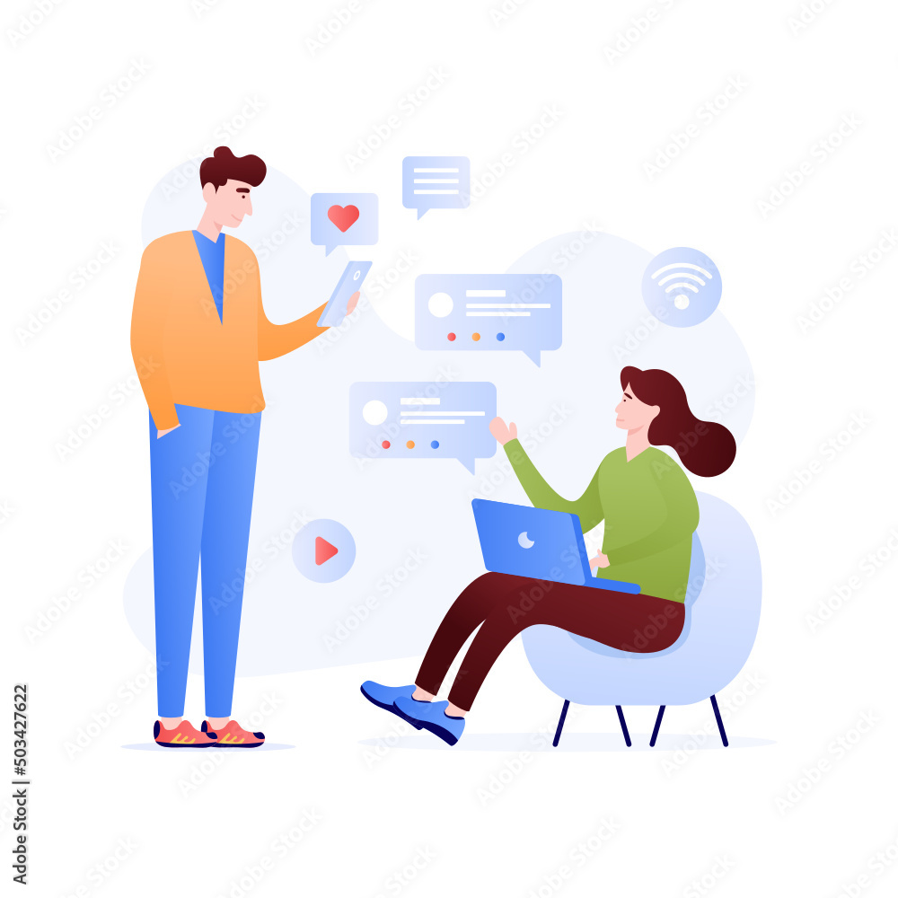 Fototapeta premium Social Network 