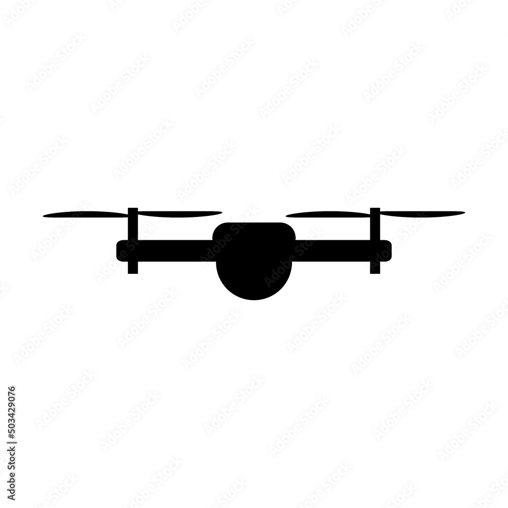 Drone sign logo icon isolated on white background