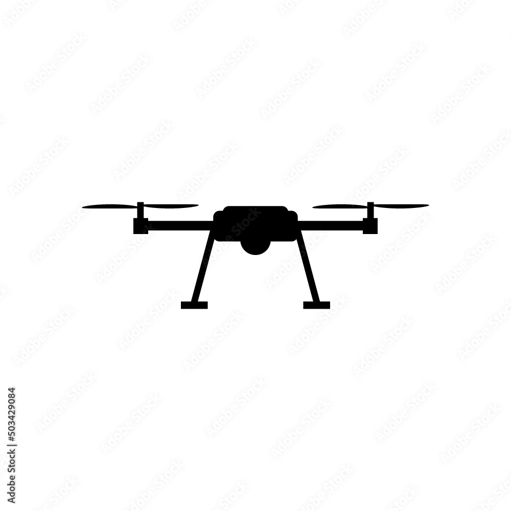Drone sign logo icon isolated on white background