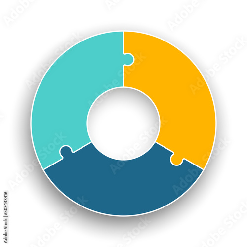 Three step modern infographic diagram