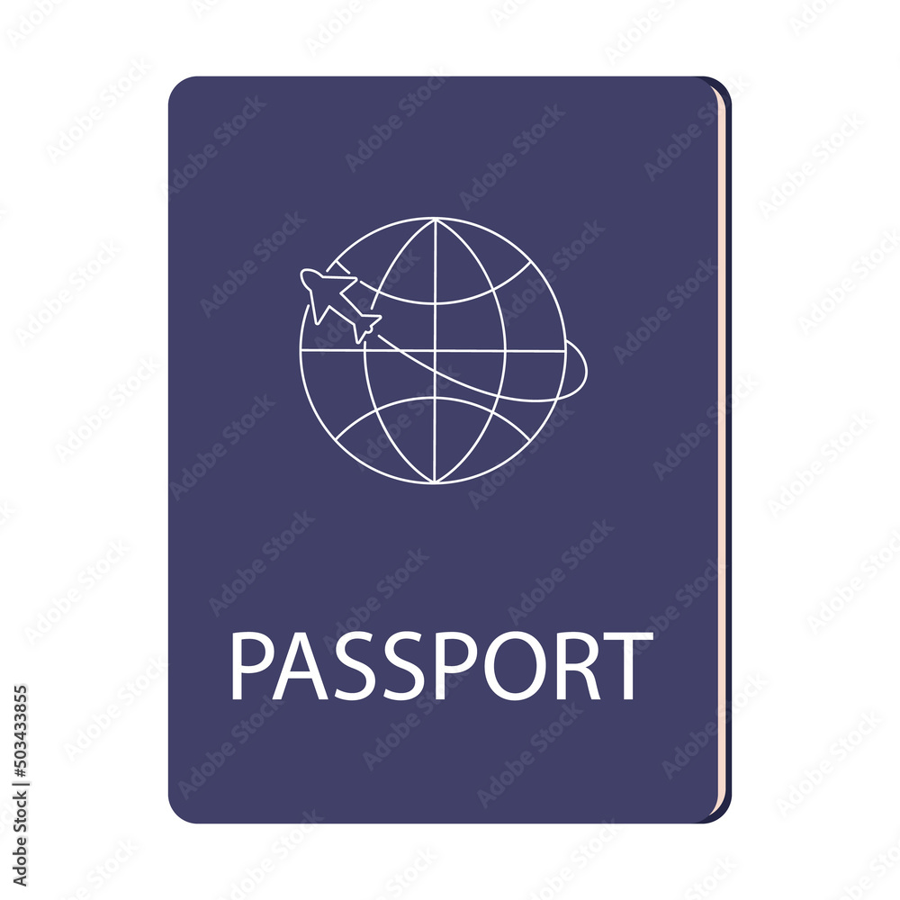 Citizen passport icon isolated on white background. Vector illustration Citizen passport icon isolated on white background. Vector illustration