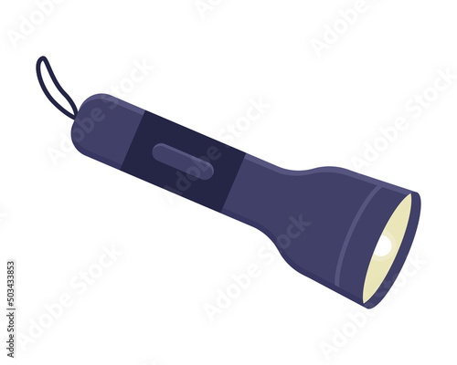 Flashlight icon isolated on white background. Vector illustration
