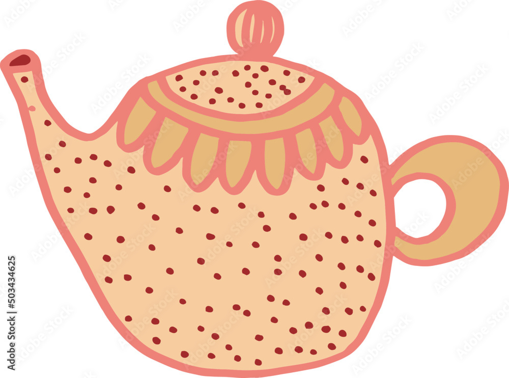 teapot cartoon vector isolated dotted teapot cartoon vector isolated dotted