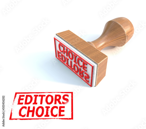 Editor's choice rubber stamp 3d rendering