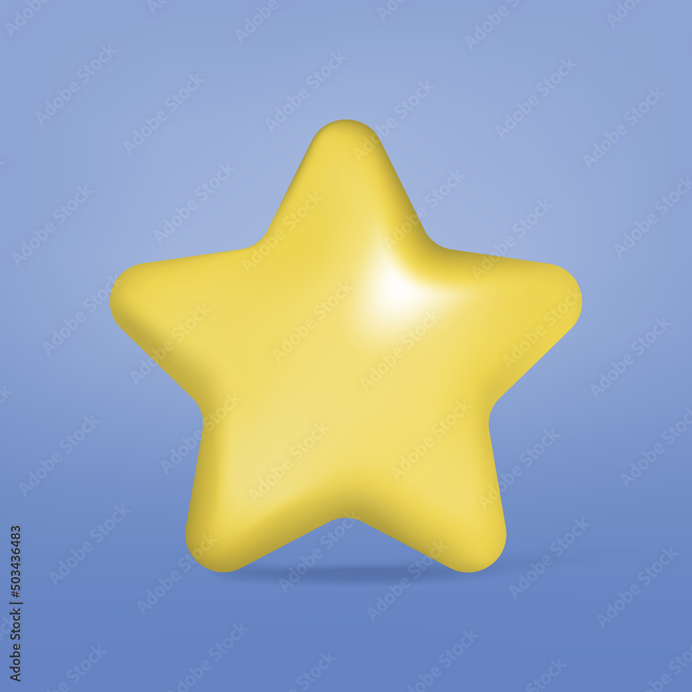 3d illustration vector gold star icon symbol model. 3d illustration vector gold star icon symbol model.