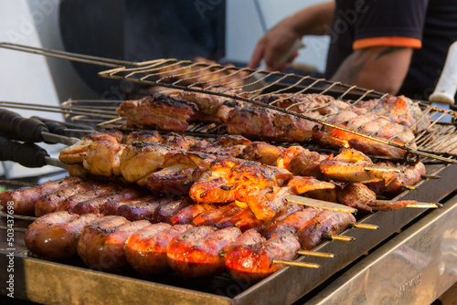 churrasco espeto e grelha