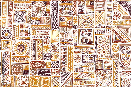 Traditional african vector seamless pattern design
