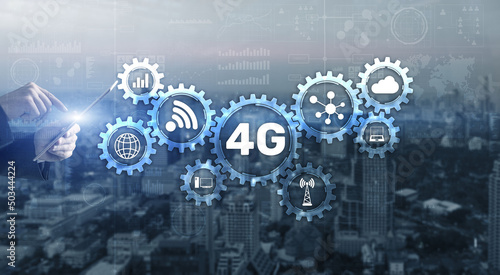 4G High-speed internet connection telecommunication concept