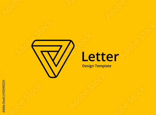 Letter V logo icon design template elements