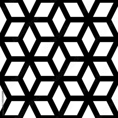 Seamless mosaic pattern. Rhombuses ornament. Grid background. Ancient ethnic motif. Geometric grate wallpaper. Parquet backdrop. Digital paper, web design, textile print. Lozenges vector illustration
